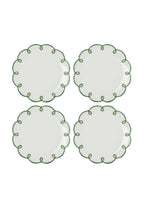 Glorious Green Scalloped Side Plates - Set of 4