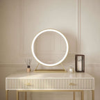 Round Vanity Face LED Mirror Gold 60x67CM
