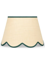 Green Petal Jute Scallop Lampshade