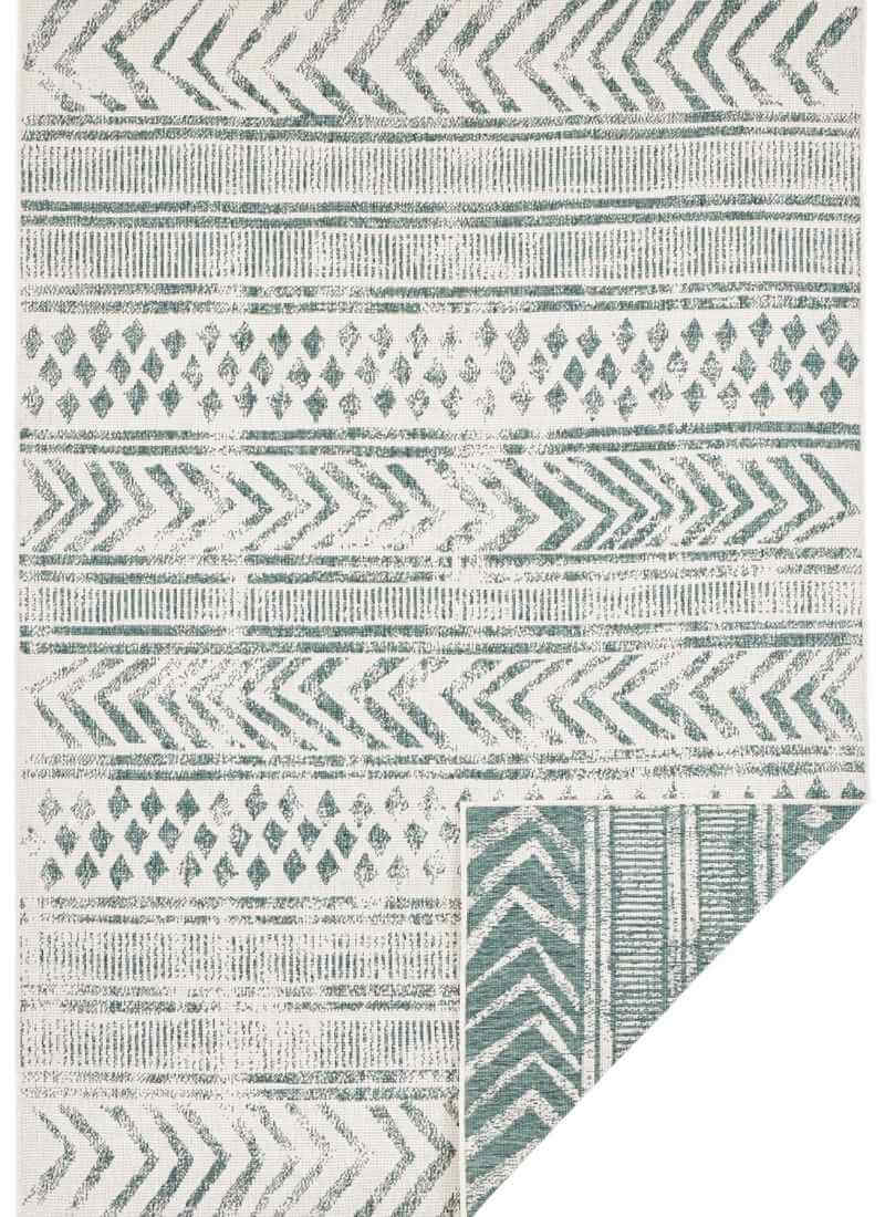 Indoor-Outdoor Reversible Geometric Green Rug 240X340 cm