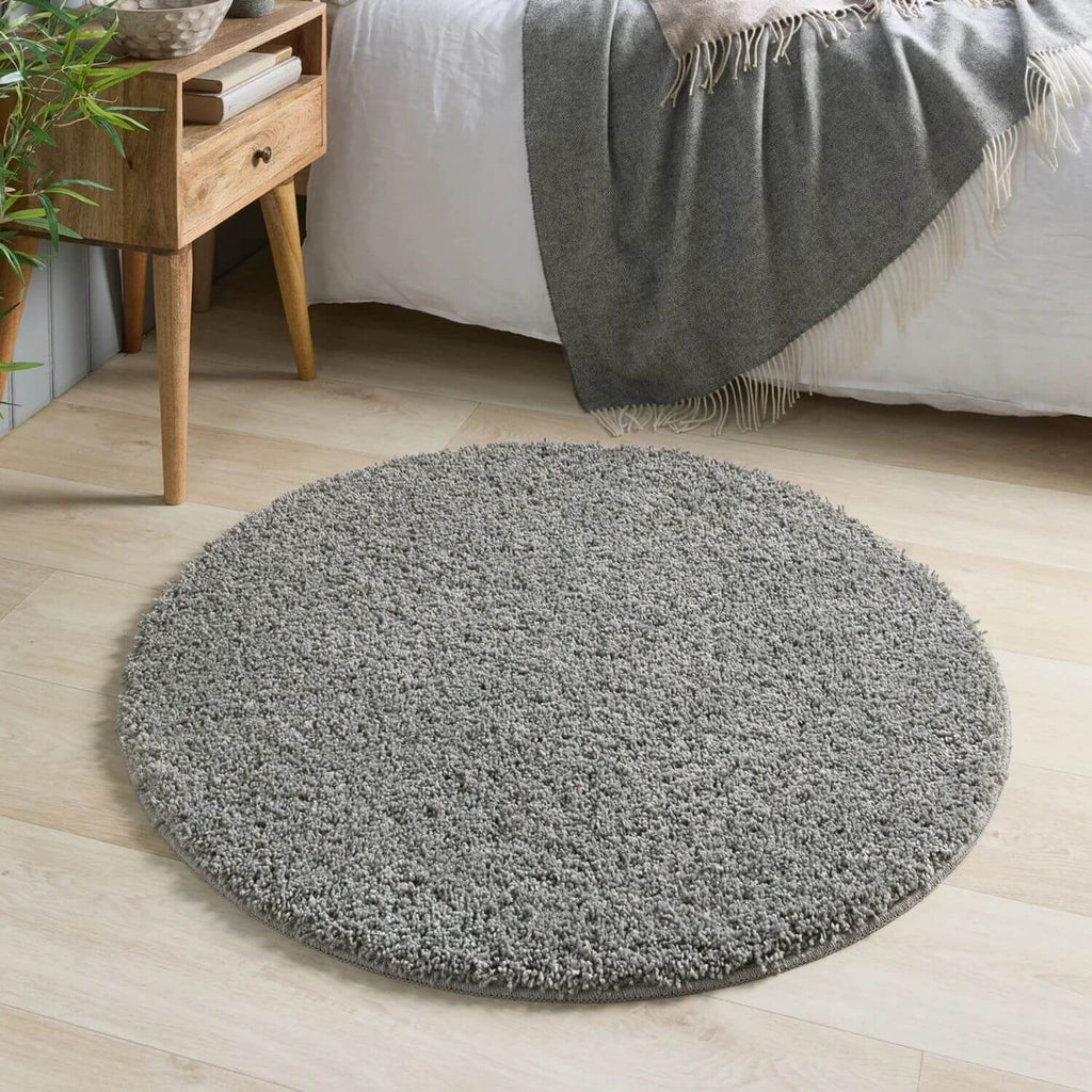 Washable Grey Shaggy Rug
