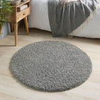 Washable Grey Shaggy Rug