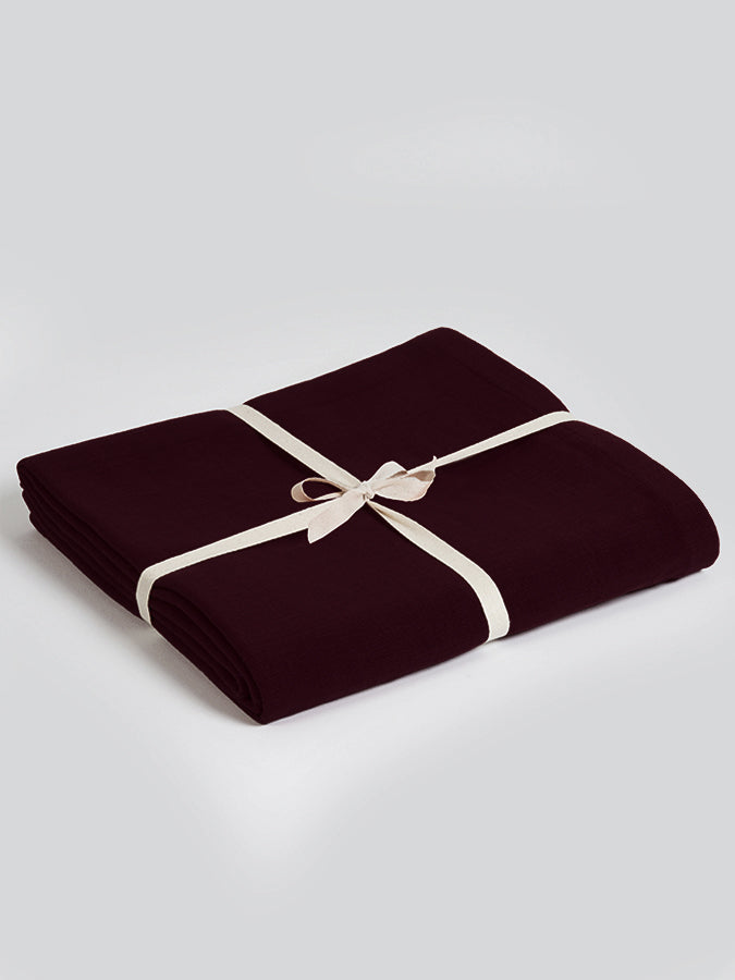 Yoga Studio GOTS Organic Cotton Yoga Blanket Raspberry