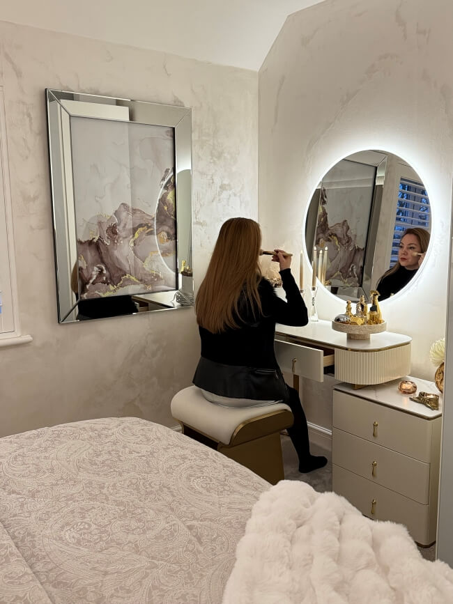 Round Wall Mounted LED Mirror 80cm
