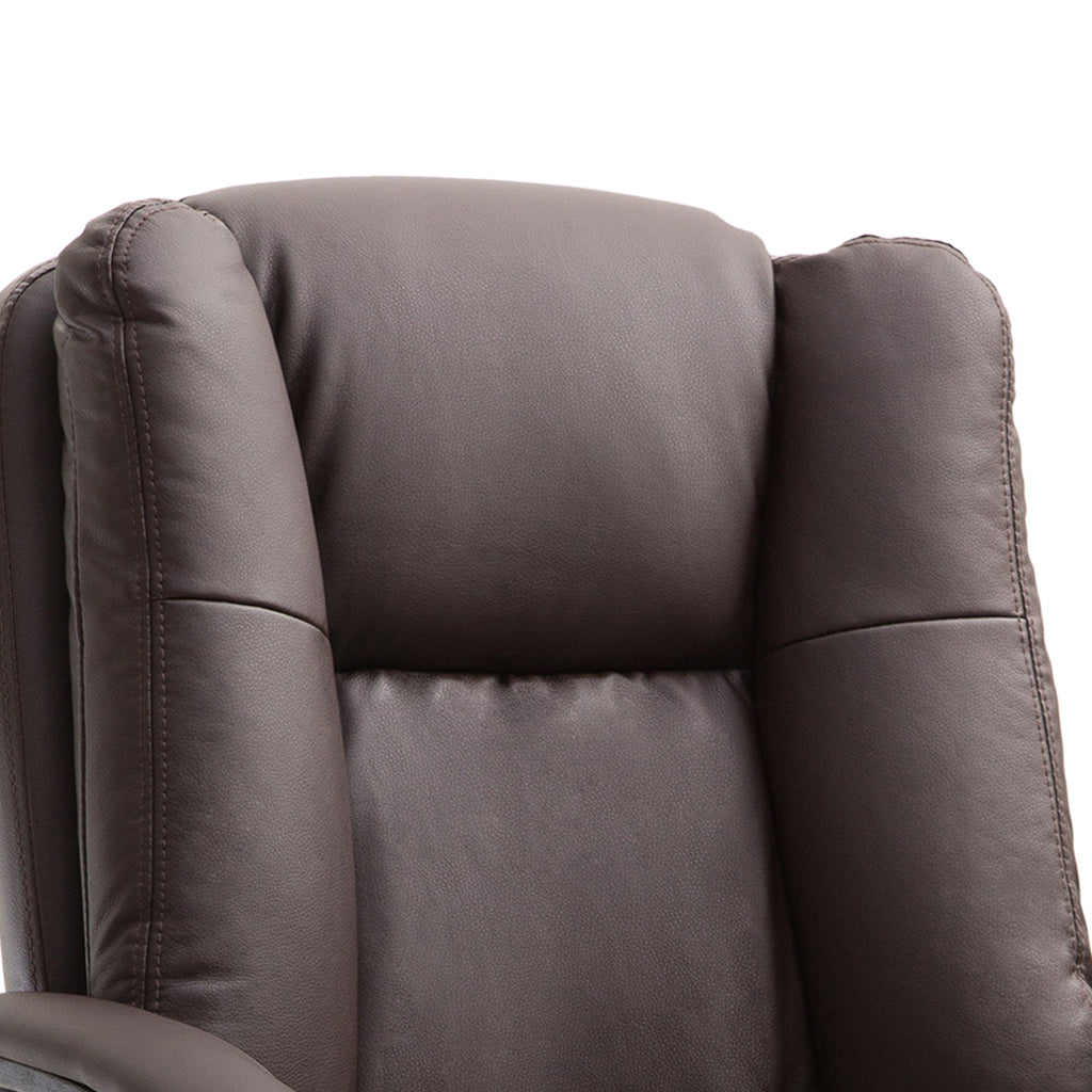Office Chair, Computer Desk Chair, Mid Back Executive Chair with Adjustable Height and Swivel Rolling Wheels for Home Study, Brown