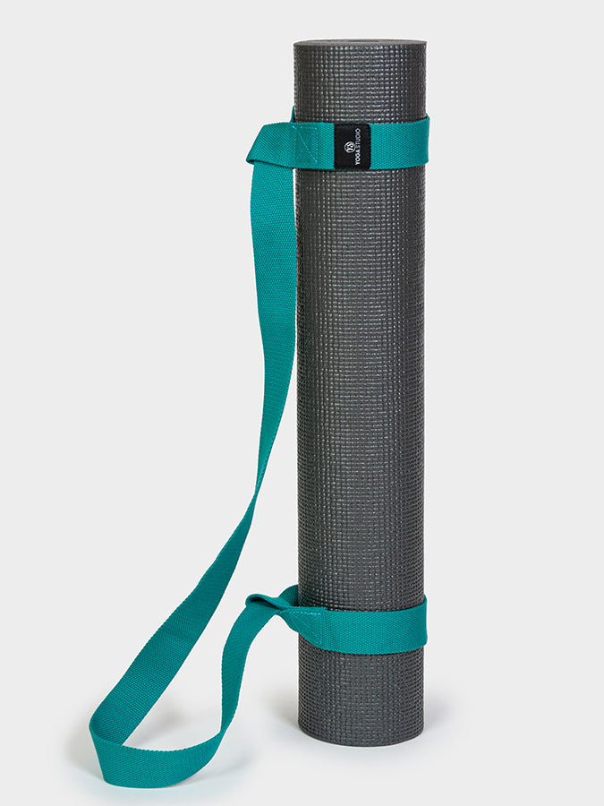 Yoga Studio Organic Cotton Yoga Mat Strap Carrier Light Teal