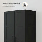 Wardrobe for Bedroom, Double Wardrobe with Hanging Rail