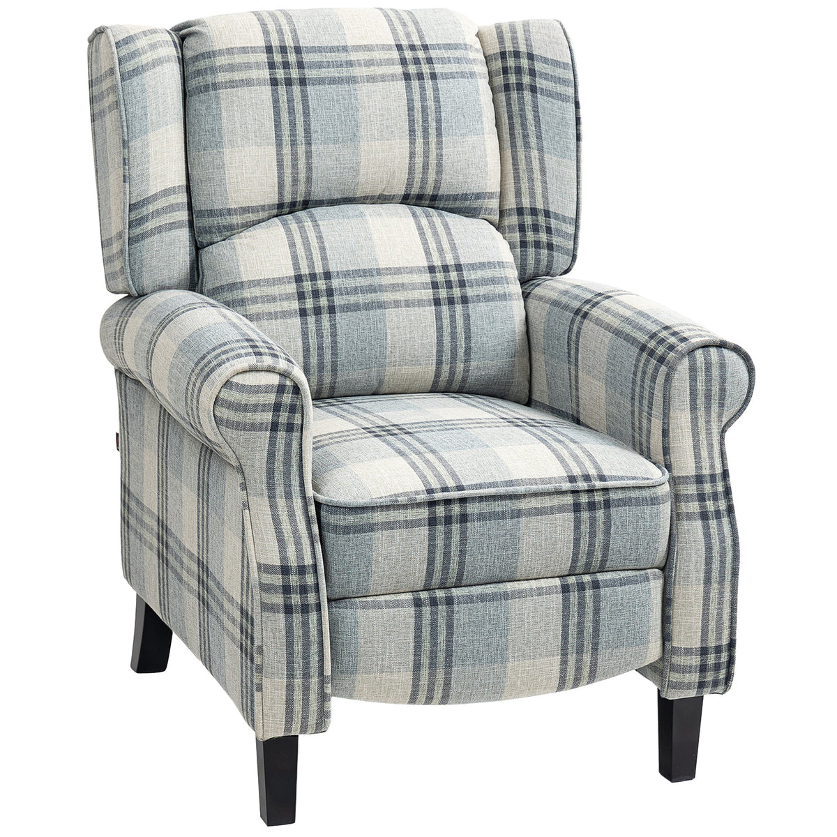 Recliner Chair for Living Room Wingback Chair with Padded Armrest Grey