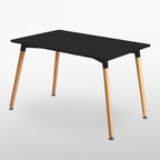 Dining Table and Ghost Chair Set for 4 - Eiffel Plastic Chairs and a Rectangle Dining Table