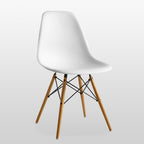 Dining Table and Ghost Chair Set for 4 - Eiffel Plastic Chairs and a Rectangle Dining Table