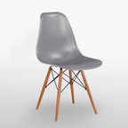Dining Table and Ghost Chair Set for 4 - Eiffel Plastic Chairs and a Rectangle Dining Table