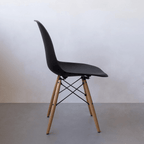 Dining Table and Ghost Chair Set for 4 - Eiffel Plastic Chairs and a Rectangle Dining Table