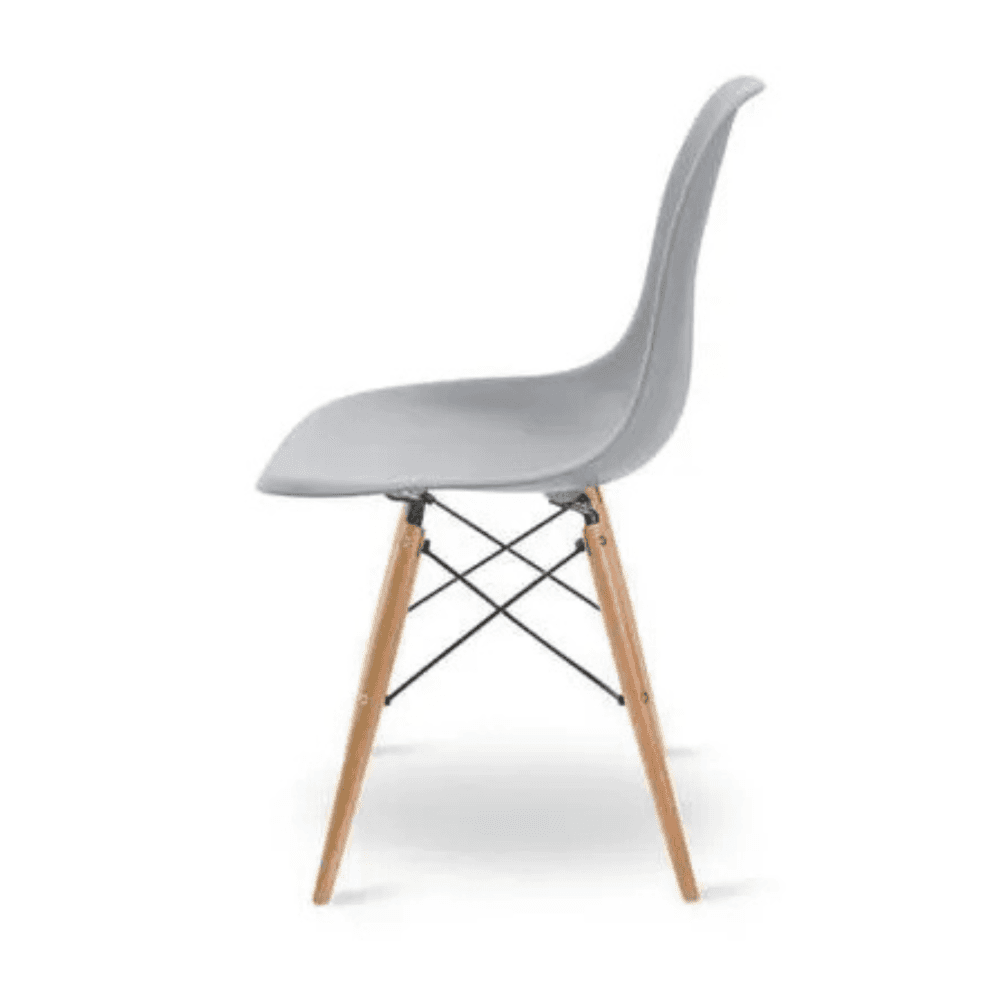 Dining Table and Ghost Chair Set for 4 - Eiffel Plastic Chairs and a Rectangle Dining Table