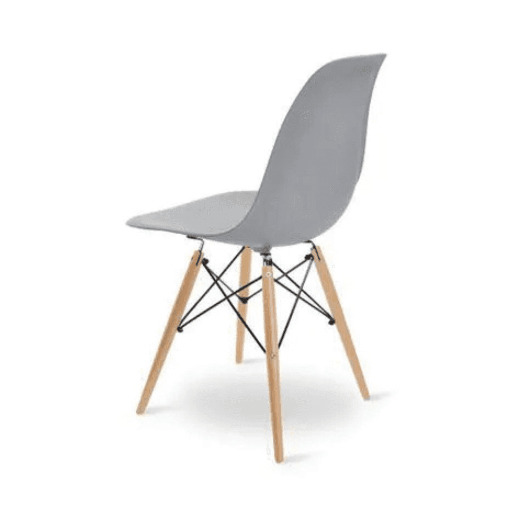 Dining Table and Ghost Chair Set for 4 - Eiffel Plastic Chairs and a Rectangle Dining Table