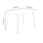 Dining Table and Ghost Chair Set for 4 - Eiffel Plastic Chairs and a Rectangle Dining Table