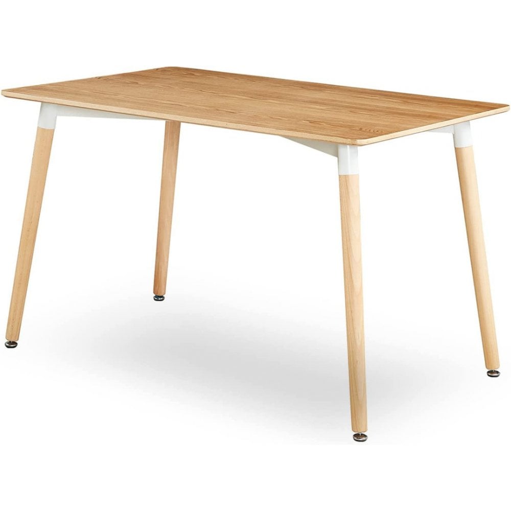 Dining Table and Ghost Chair Set for 4 - Eiffel Plastic Chairs and a Rectangle Dining Table