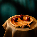 Wooden Pumpkin Serving Tray Handcrafted Mango Wood Board 30cm