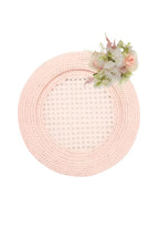 Harbour Island Round Rattan Charger Placemat Pink - Set of 4