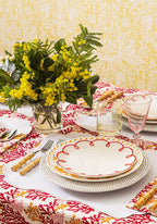 Harbour Island Round Rattan Charger Placemat White - Set of 4