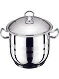 Stainless Steel Deep Stockpot with Metal Lid 22cm