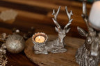 Set of Two Resin Deer Tealight Holder