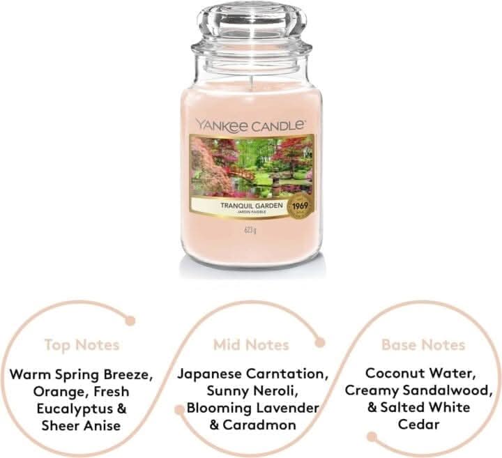 Tranquil Garden Large Yankee Candle Jar (623g)