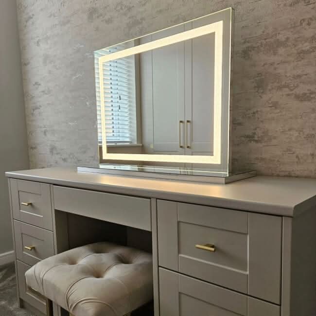 Crystal Vanity Face LED Mirror 80x60cm