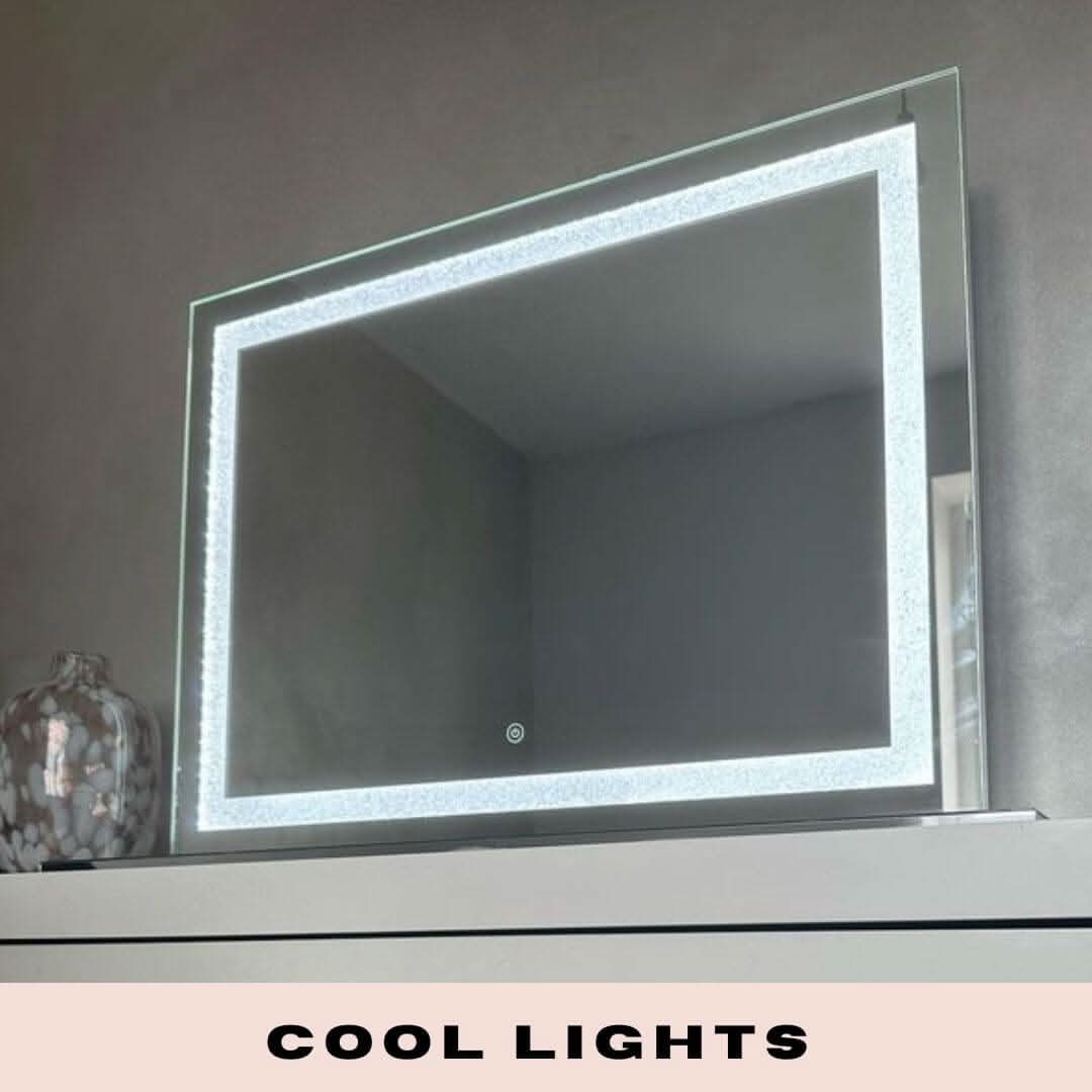 Crystal Vanity Face LED Mirror 80x60cm