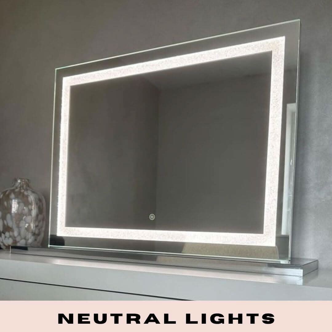 Crystal Vanity Face LED Mirror 80x60cm