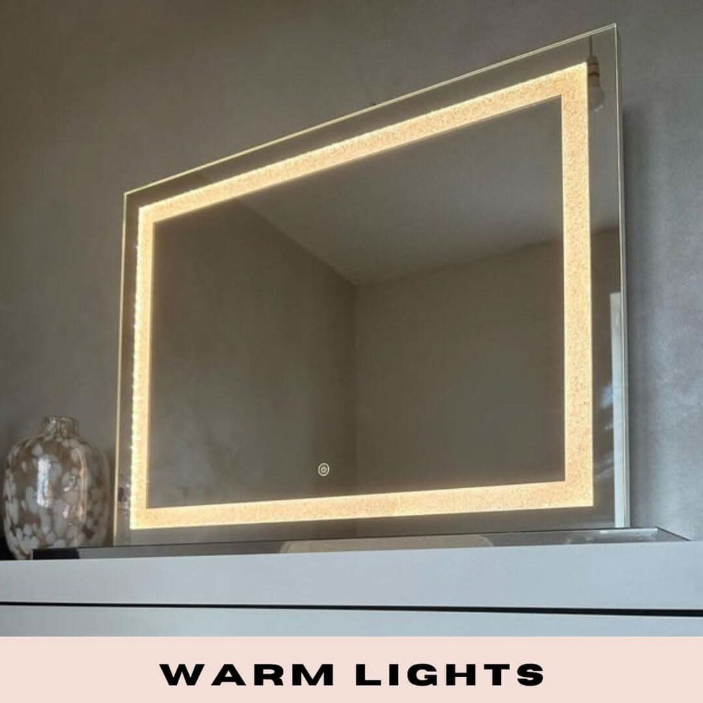 Crystal Vanity Face LED Mirror 80x60cm