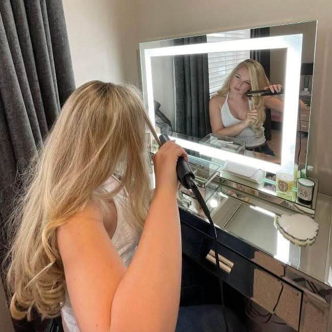 Crystal Vanity Face LED Mirror 80x60cm