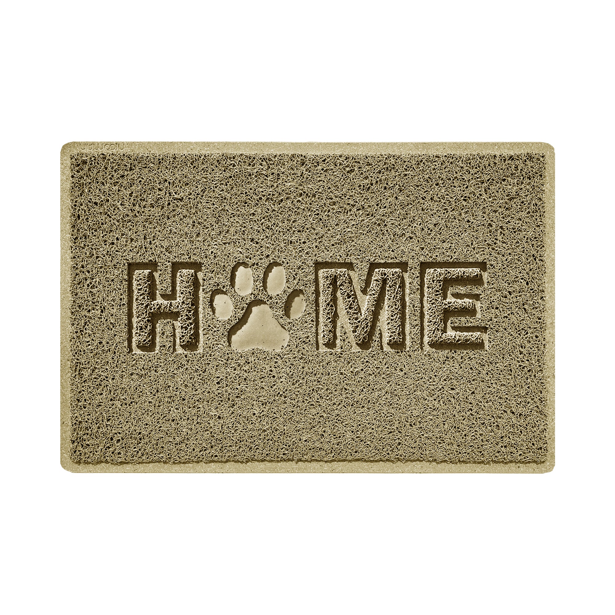 Home Paw Embossed Spaghetti Doormat Beige 60cm x 40cm