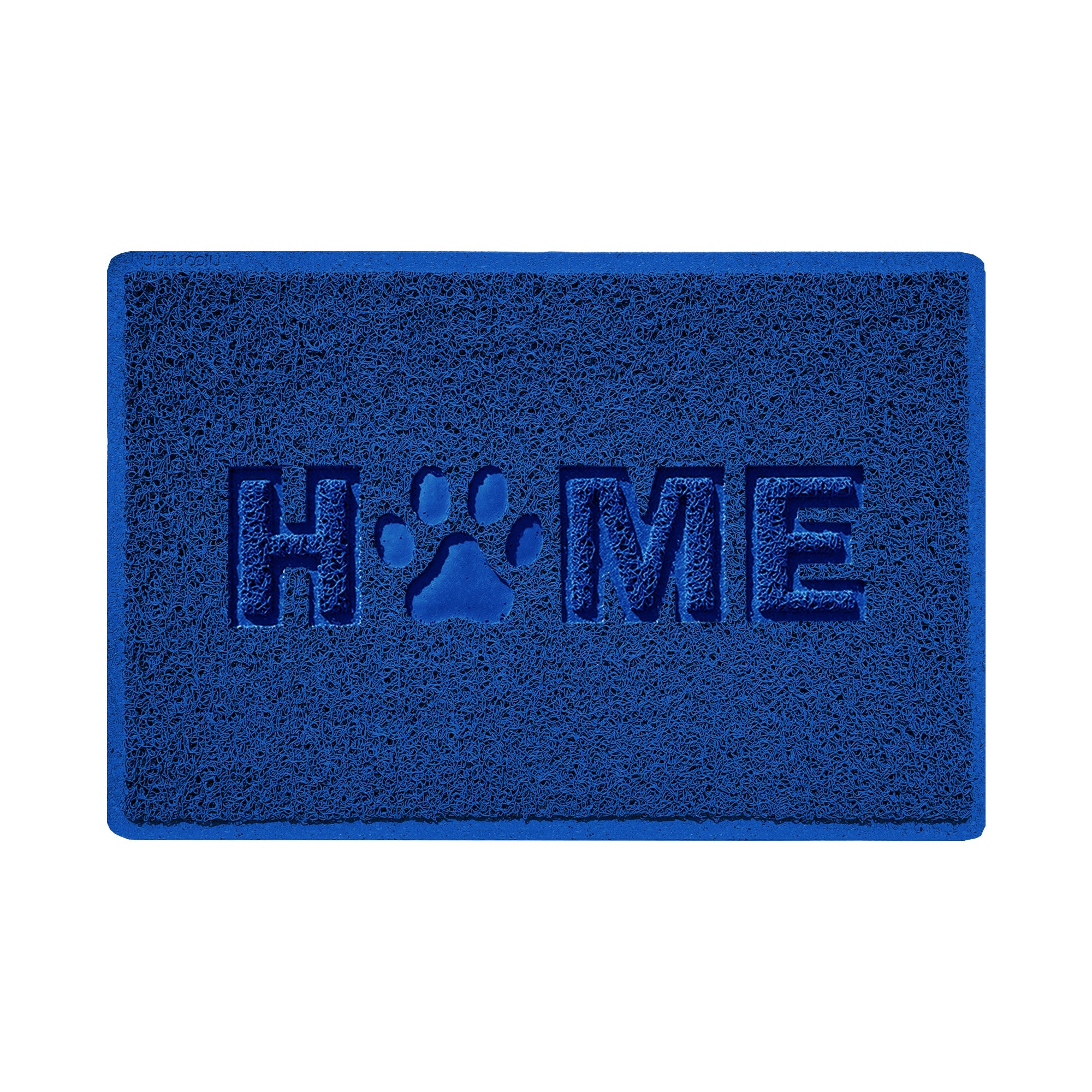 Home Paw Embossed Spaghetti Doormat Blue 60cm x 40cm