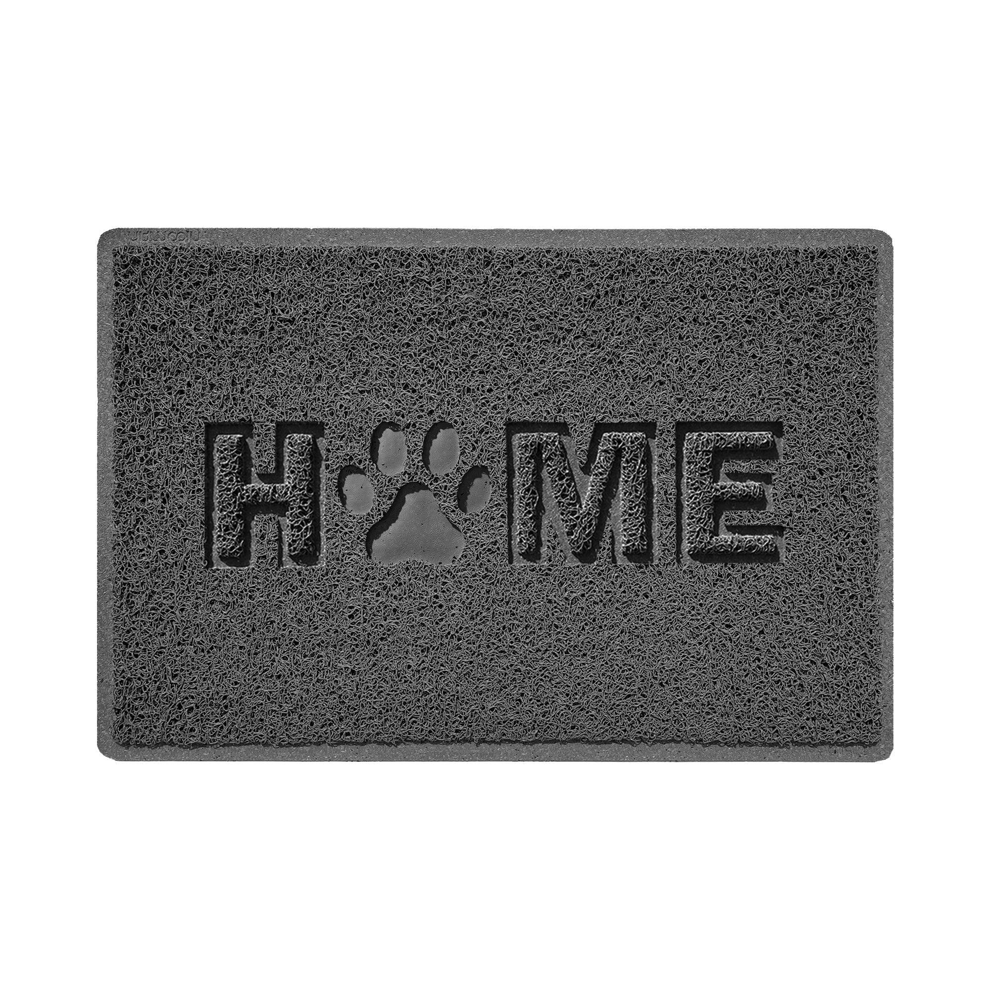 Home Paw Embossed Spaghetti Doormat Dark Grey 60cm x 40cm
