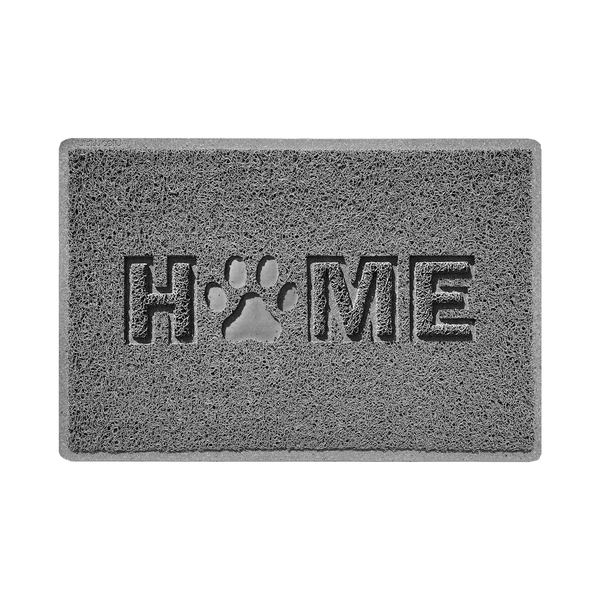 Home Paw Embossed Spaghetti Doormat Grey 60cm x 40cm