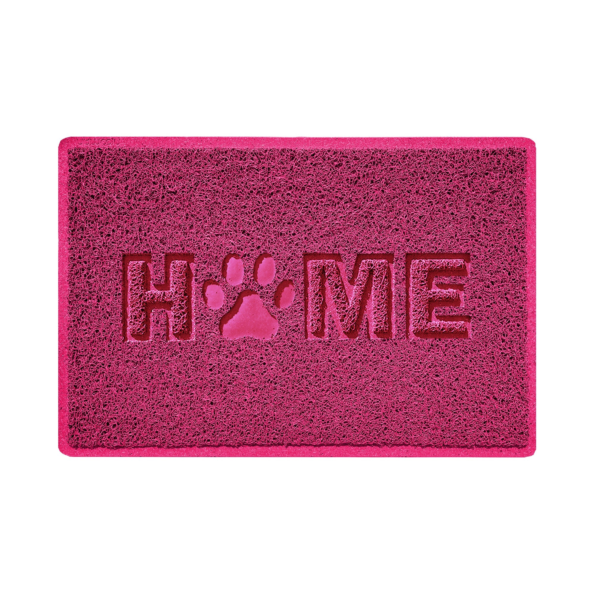 Home Paw Embossed Spaghetti Doormat Pink 60cm x 40cm
