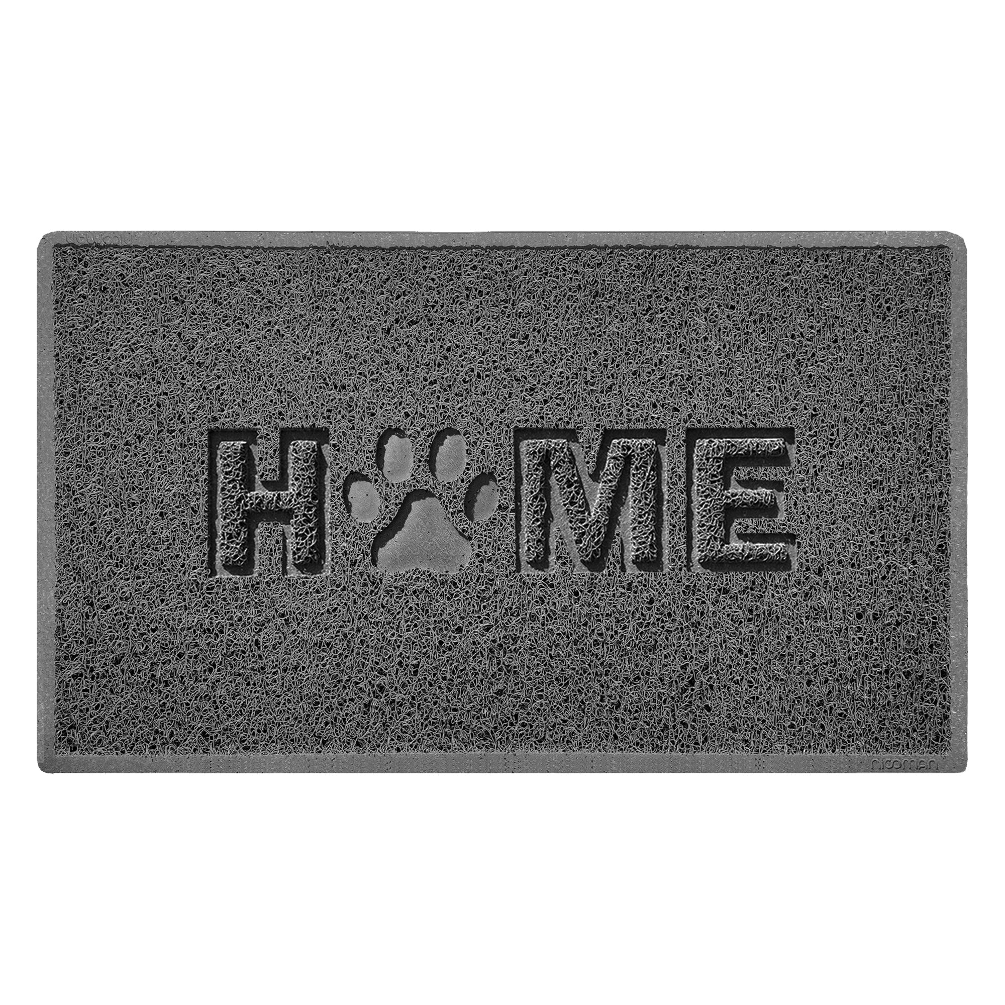 Home Paw Embossed Spaghetti Outdoor Doormat Dark Grey 75cm x 44cm
