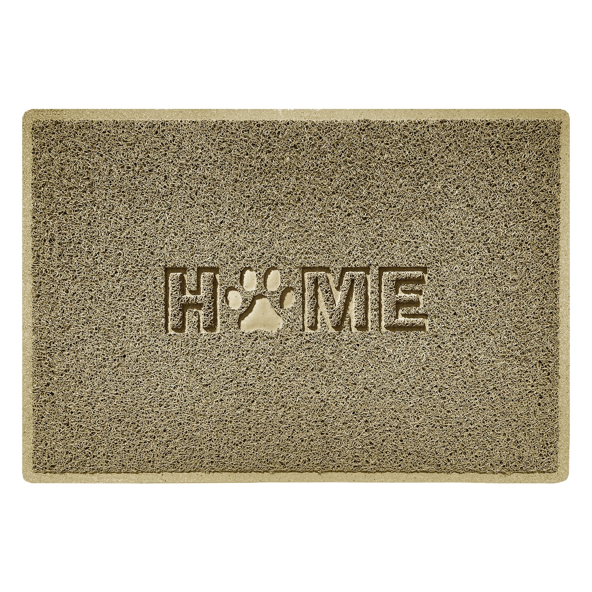 Home Paw Embossed Spaghetti Doormat Beige 90cm x 60cm