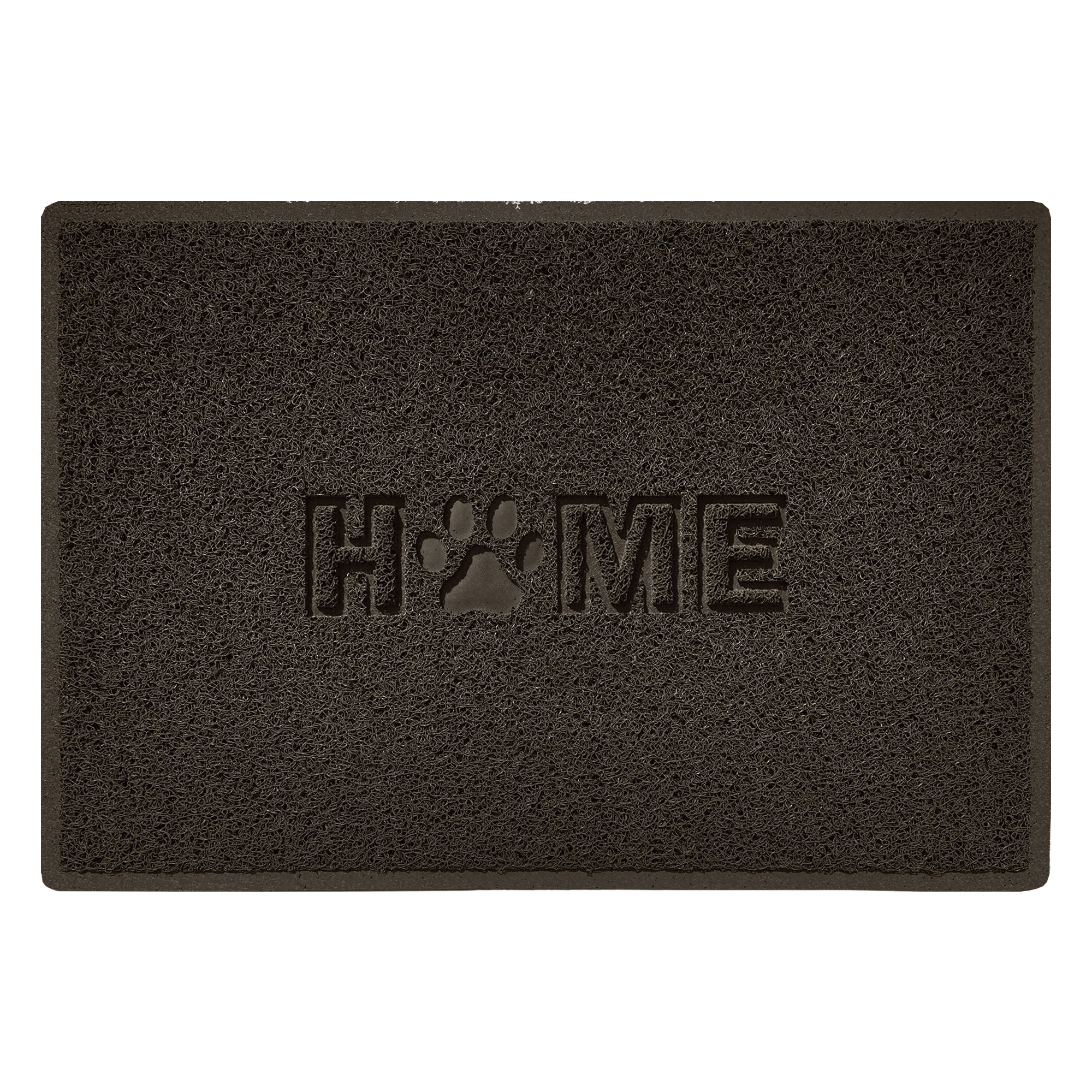 Home Paw Embossed Spaghetti Doormat Brown 90cm x 60cm