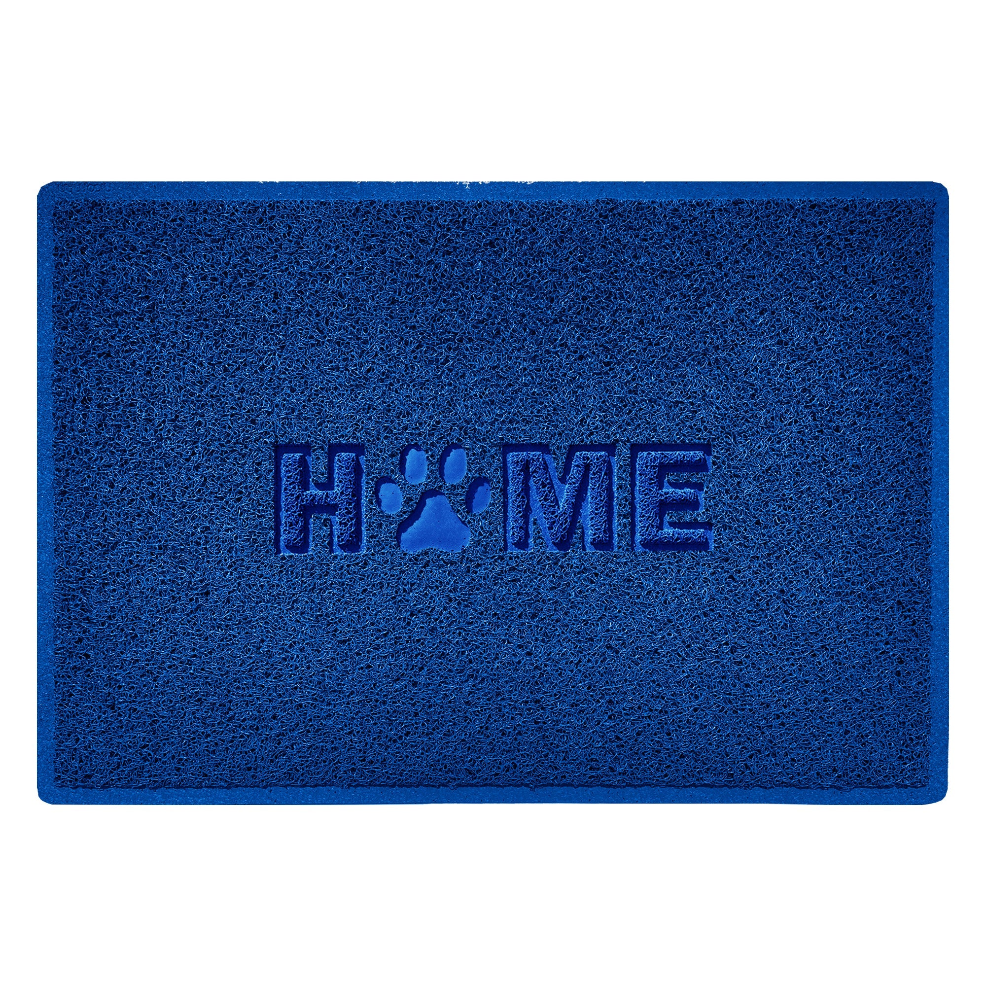 Home Paw Embossed Spaghetti Doormat Blue 90cm x 60cm