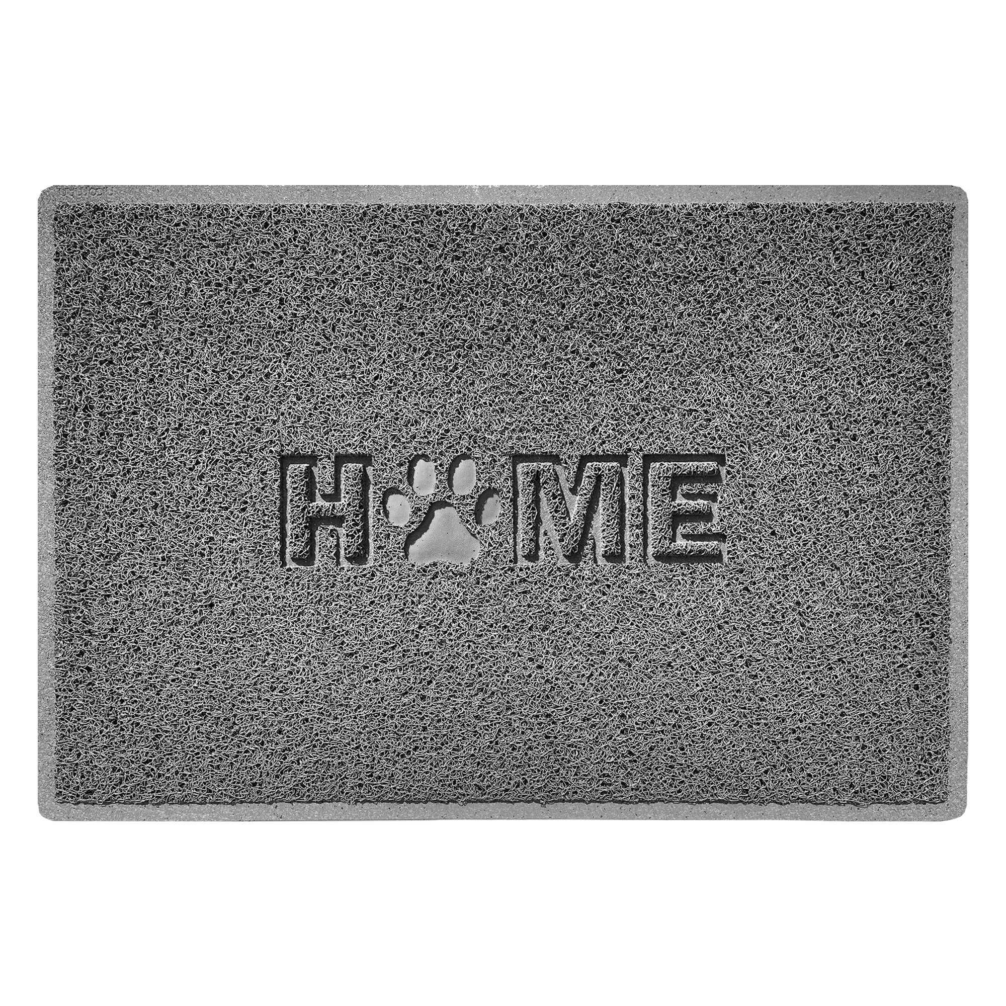 Home Paw Embossed Spaghetti Doormat Grey 90cm x 60cm