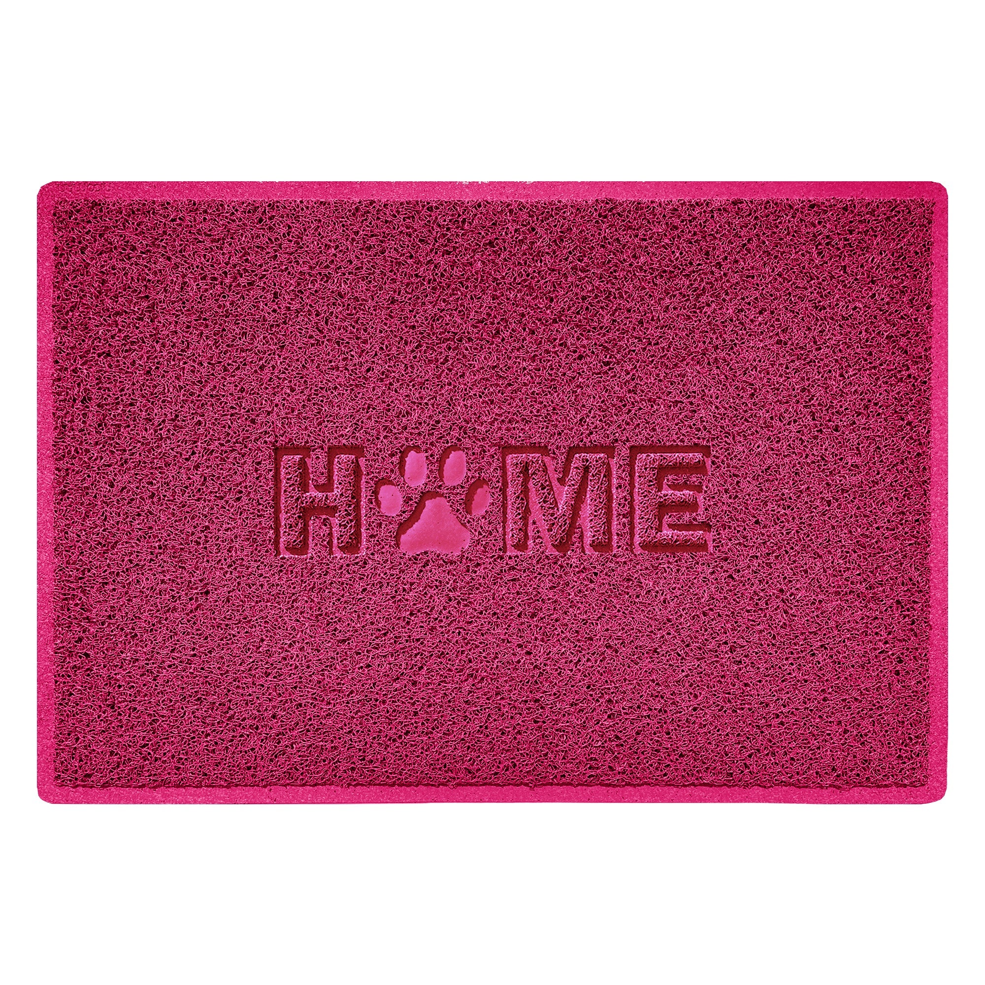 Home Paw Embossed Spaghetti Doormat Pink 90cm x 60cm