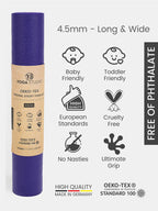 Oeko-Tex Long & Wide Yoga Mat 4.5mm