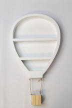 Hot Air Balloon Wall Shelf with LED Lights White MDF 70cm