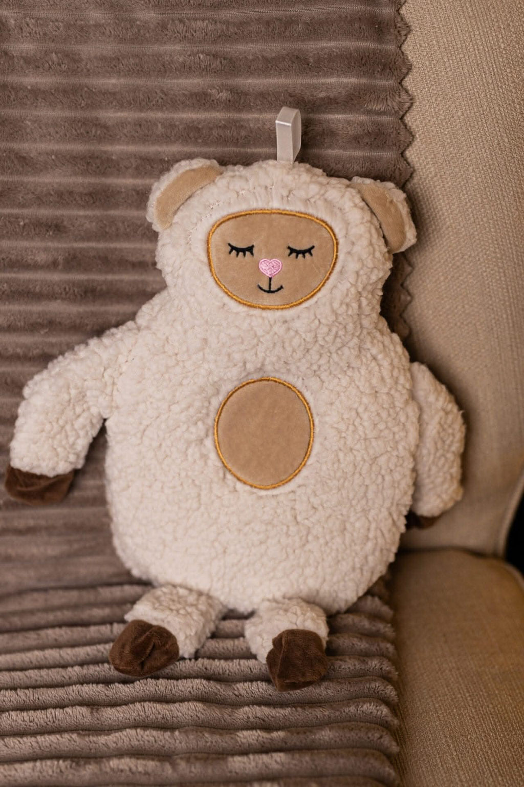 1L Sheep Hot Water Bottle with Soft Plush Cover 40cm