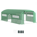 Polytunnel Greenhouse with 3 Roll-up Doors, 3 x 2 x 2m 594L x 300W x 200H cm