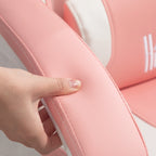 Gaming Chair with Footrest, Reclining Computer Chair, Pink