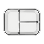 3-Compartment Glass Containers with Airtight Lids 980ml 3 Pack