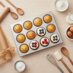 Aluminium 12 Cup Muffin Pan 104ml - 3 ½oz