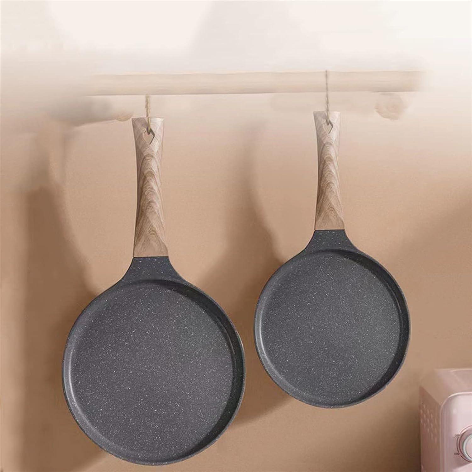 Nonstick Crepe Pan 6 8 10 Inch Flat Pan With Stay Cool Handle For Induction And Gas Stoves